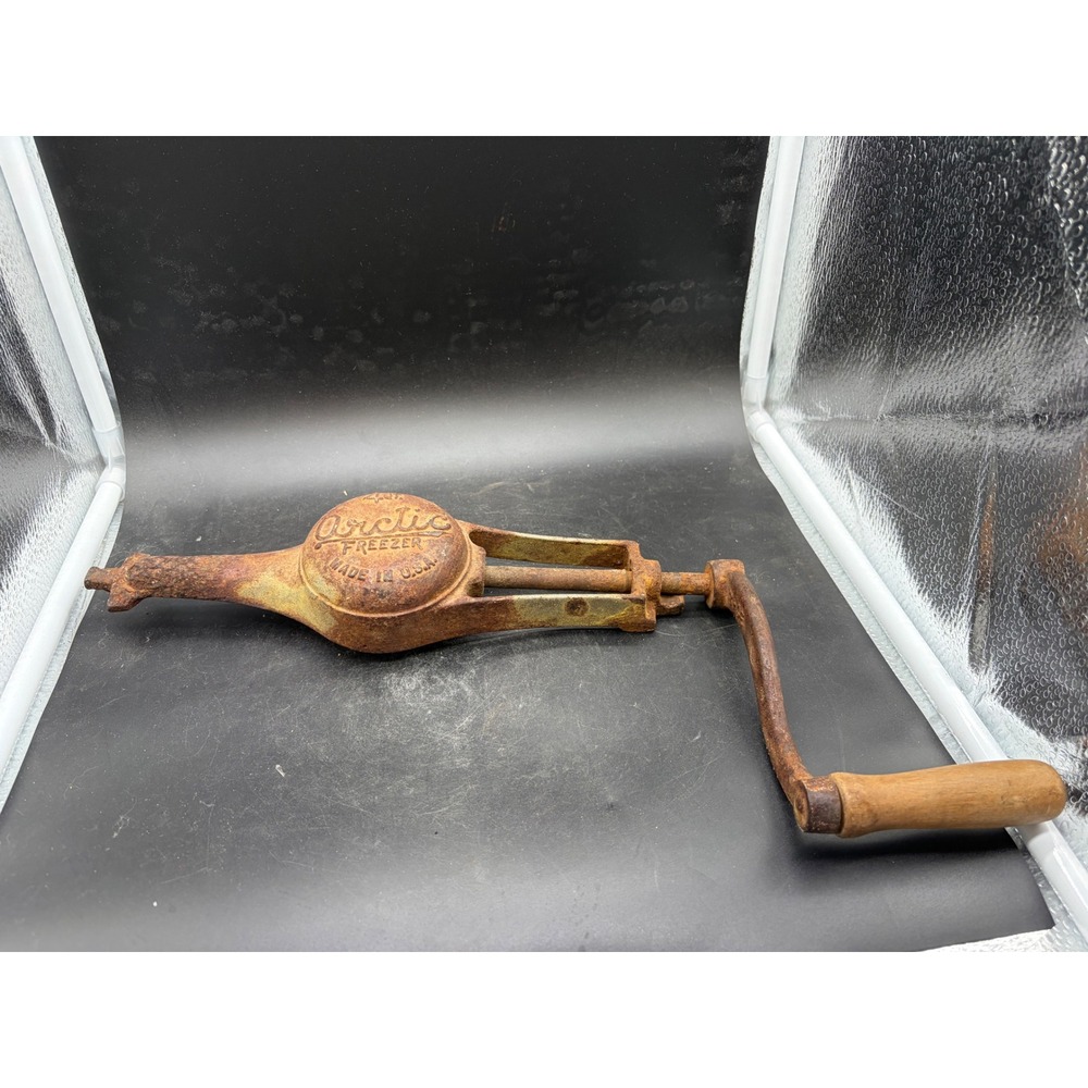 Vntg Arctic Freezer 4 Qt Ice Cream Maker Hand Crank Cast‎ Iron Replacement Part